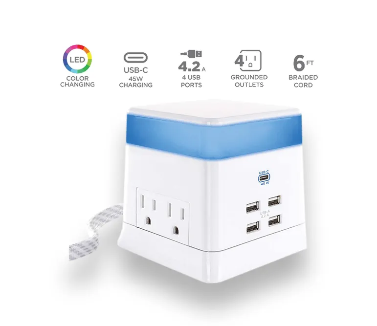 CyberPower PS406UC Estación de Carga y Energía con Protección Contra Sobretensiones