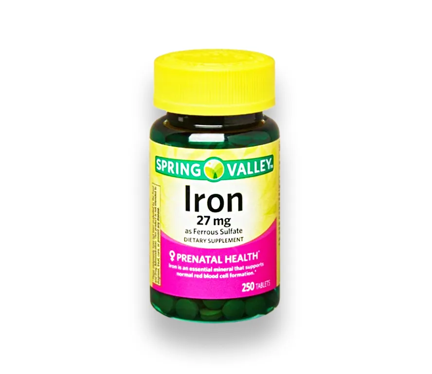 Spring Valley Hierro 27 mg 250 Tabletas
