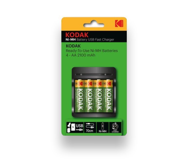 Inicio 45 Kodak Cargador de Pila Recargable Para AA & AAA + 4 Pilas Gratis