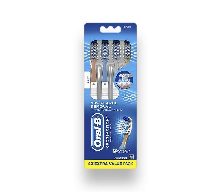 '@ Oral B CrossAction All In One Cepillo Dental suave 4 Unidades