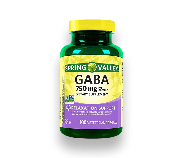 Spring Valley Gaba 750 mg Suplemento Relajante 100 Capsulas