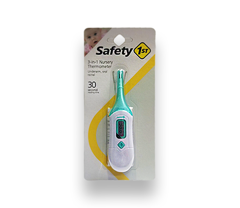 Safety Termometro Digital 3 en1 Axilar, Oral y Rectal